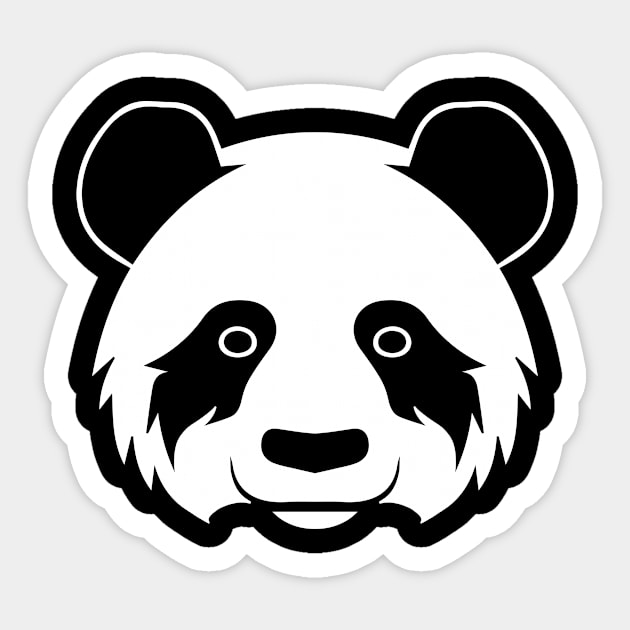 Minimalistic Panda Bear - Panda Bear Japanese Sticker by Anassein.os